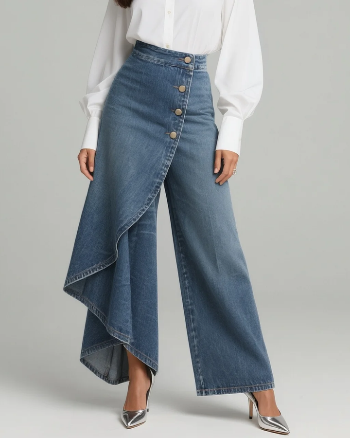 Jolie - Slim Fit Denim Wrap Jeans