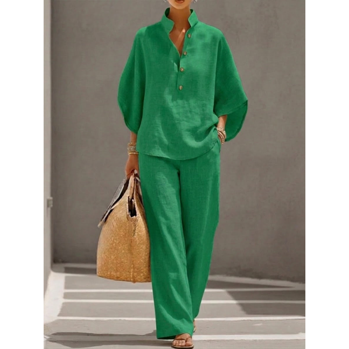 Mariël | Elegant 2-Piece Cotton-Linen Set