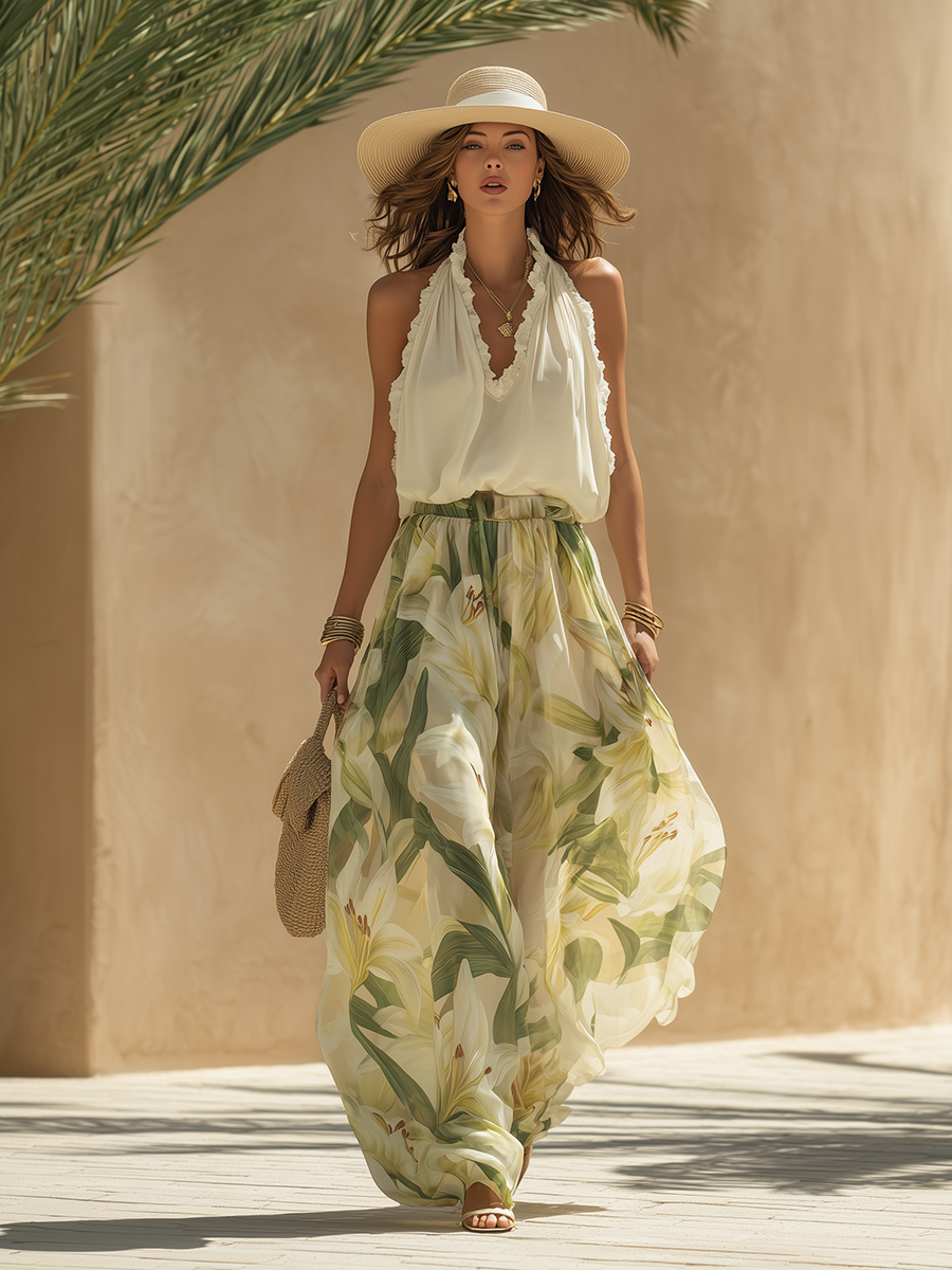 Sandra™ | Elegant Flowing Set with Floral Print