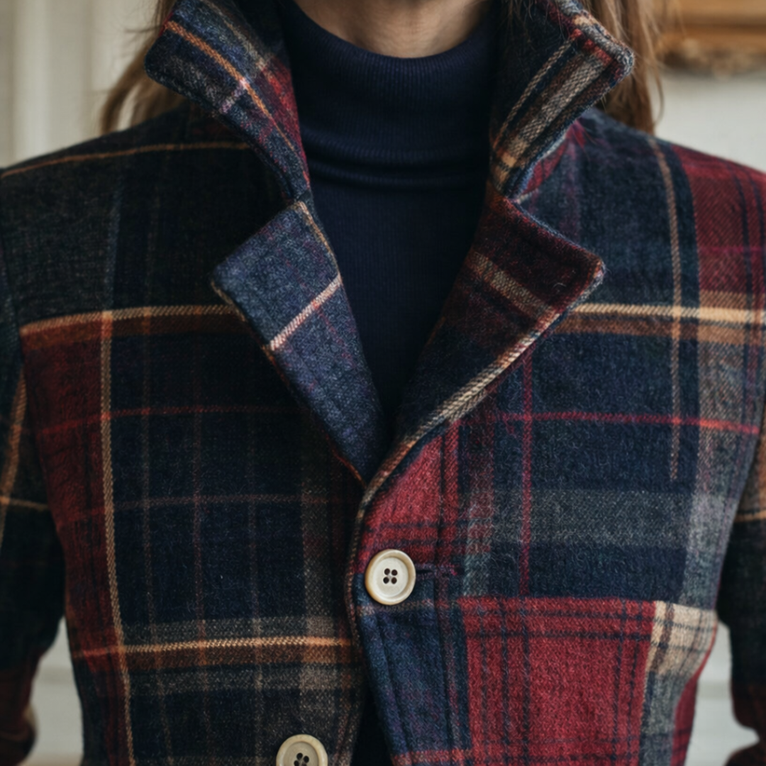Nora™ – Checked Intermediate Jacket with Collar