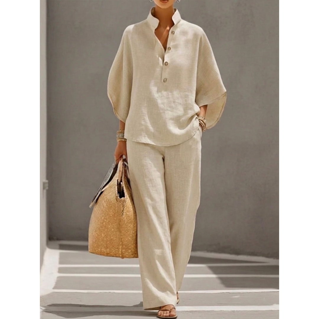 Mariël | Elegant 2-Piece Cotton-Linen Set