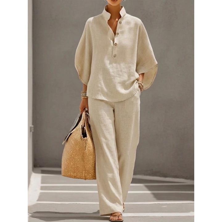 Mariël | Elegant 2-Piece Cotton-Linen Set