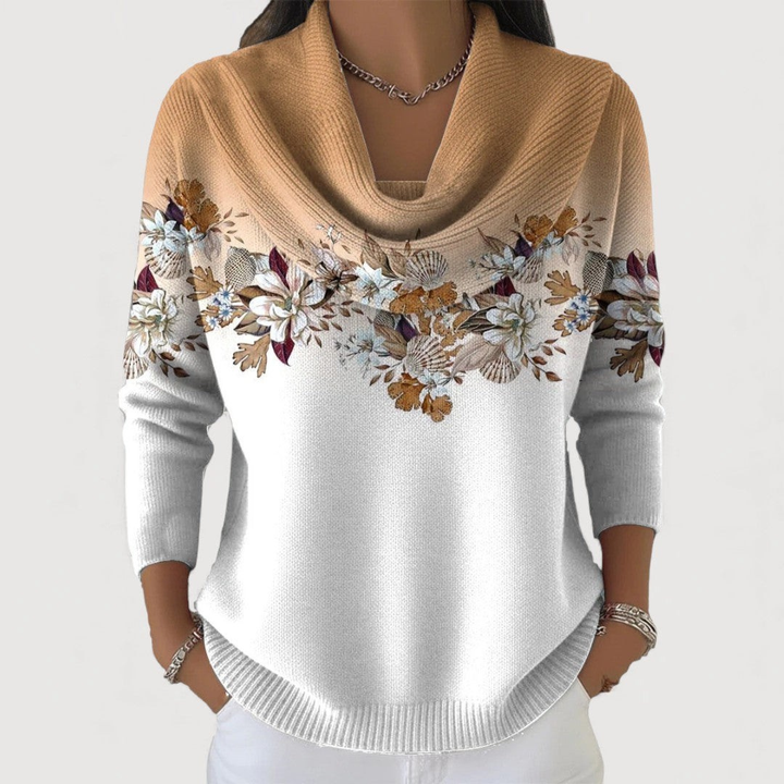 Amelia™ Flower Sweater with Soft Neckline