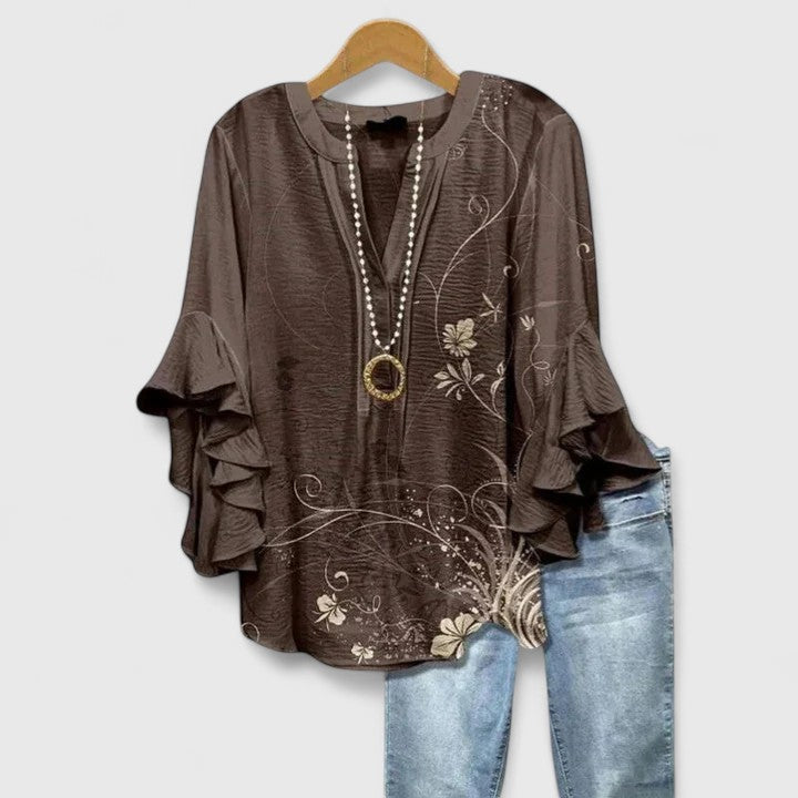 Janice – Ruffle Sleeve Statement Blouse